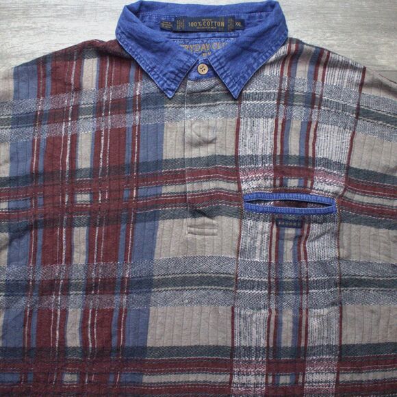 VTG Friday Club By NRK Flannel Shirt Plaid XXL - Picture 1 of 5